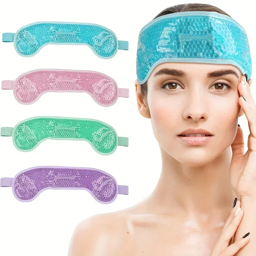 Hot & Cold Gel Bead Migraine Wrap — Soft Plush Ice Pack for Headaches, Stress Relief & SPA