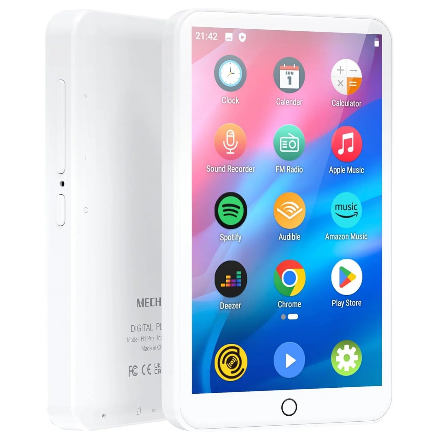 MECHEN MP3/MP4 Player Android 9.0 – Bluetooth & WiFi Music Player with Spotify, Audible, Pandora Support, Up to 512GB (White)