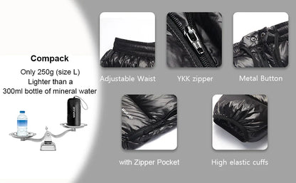 MAPLELEAF Ultralight Down Pants – 800FP Warm Winter Ski, Snow, Windproof & Waterproof Trousers for Camping & Hiking