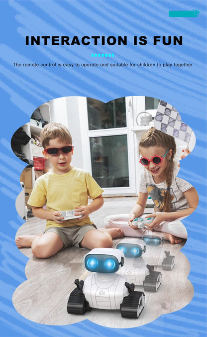 Ebo Rechargeable RC Robot Toy – Remote Control Robot with Music & LED Eyes, Fun Gift for Boys & Girls