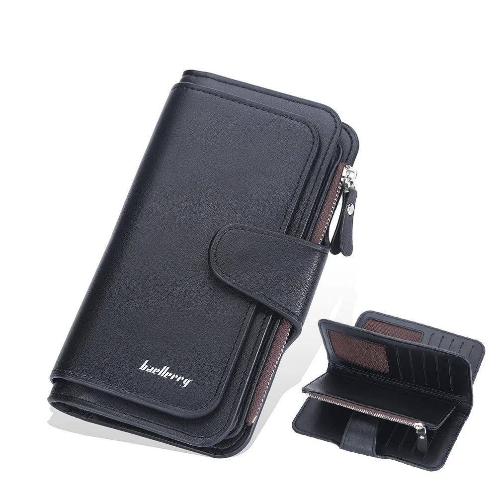 2024 Women’s Long Wallet – Custom Name Engraving, 15 Card Holders & Zippered Classic Purse