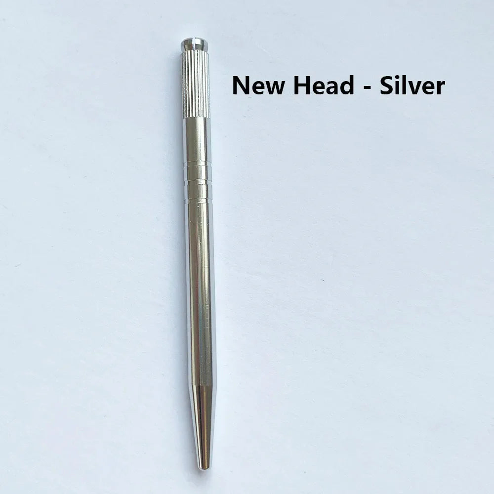 10pcs Permanent Makeup Eyebrow Tattoo Pens — Manual Tebori Microblading Stainless Steel Lock-Pin Tools