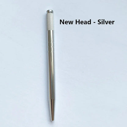 10pcs Permanent Makeup Eyebrow Tattoo Pens — Manual Tebori Microblading Stainless Steel Lock-Pin Tools
