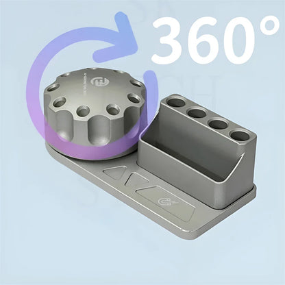 360° Rotating Magnetic Screwdriver Storage Rack – Mobile Phone Repair Tool Box & Parts Organizer Set