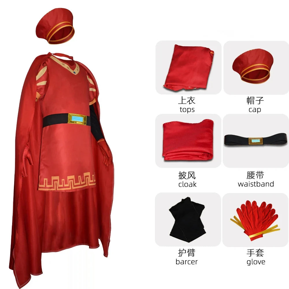 Lord Farquaad Cosplay Costume - Carnival, Halloween & Role Play Outfit with Wig