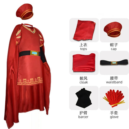 Lord Farquaad Cosplay Costume - Carnival, Halloween & Role Play Outfit with Wig