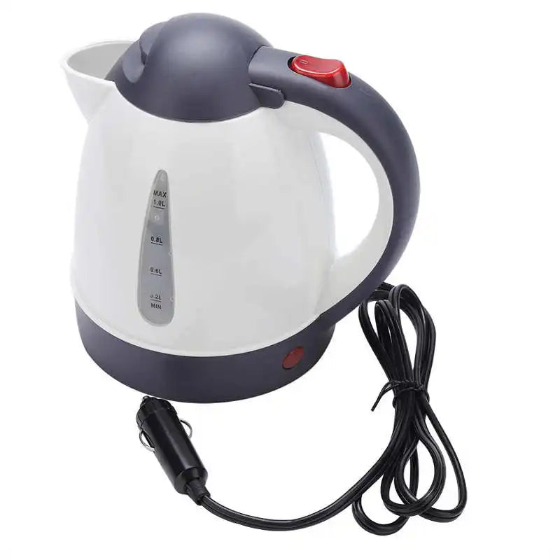 12V/24V Vehicle Truck Electric Kettle – 1000ml Large Capacity Portable Travel Hot Water Boiler for Coffee & Tea