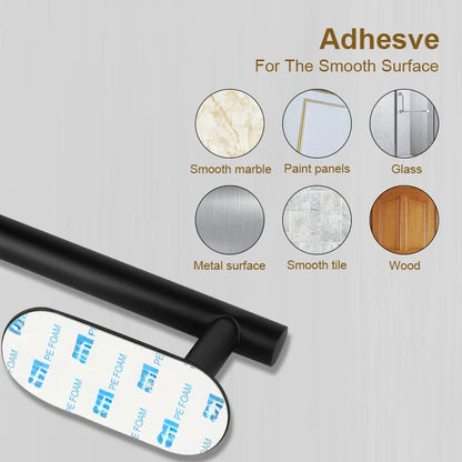 Stainless Steel Adhesive Paper Towel Holder: No-Hole Punch Kitchen & Bathroom Rack - Lengthened Storage for Toilet Roll & Towels