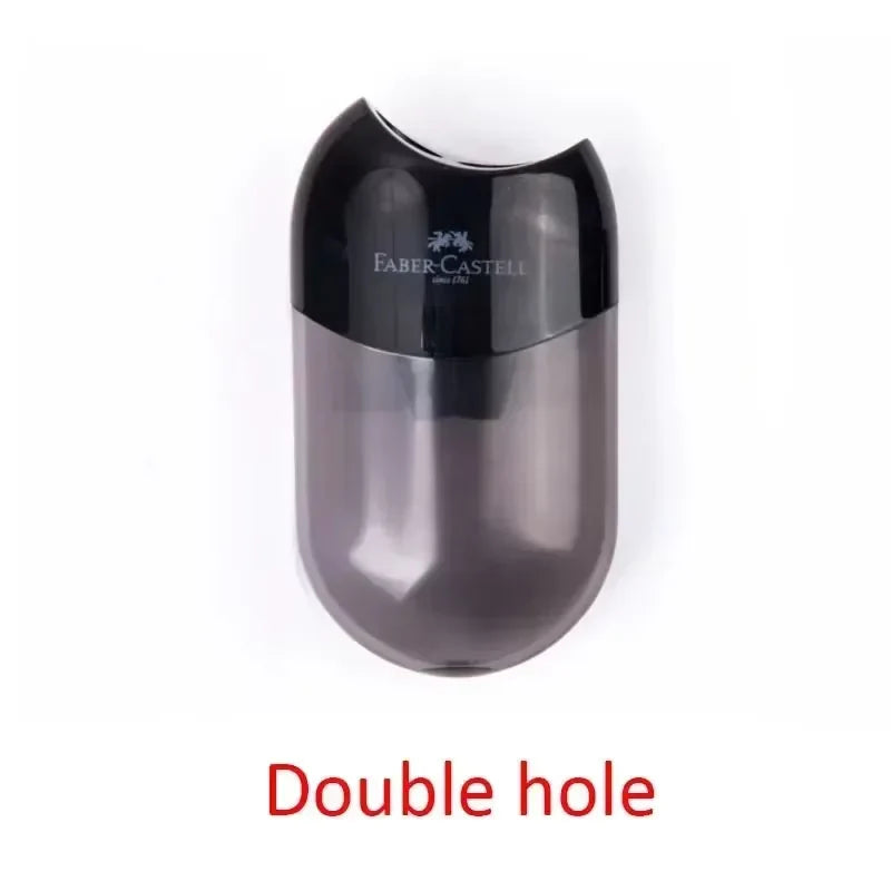 Double & Single Hole Pencil Sharpener – Creative Transparent Stationery Tool for Kids & Students, Portable School Supply Pen Cutter Sharpener
