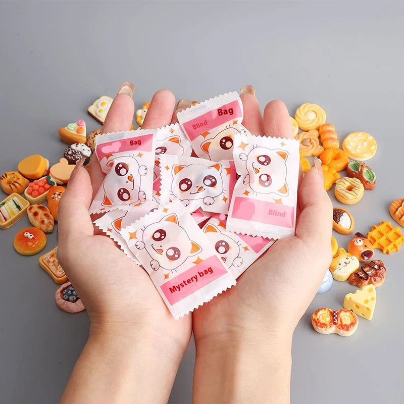 Resin Food Blind Box Model – 5/10/30/60pcs Creative Home & Kitchen Decoration Statues, Desktop Collectibles & Holiday Gifts for Kids