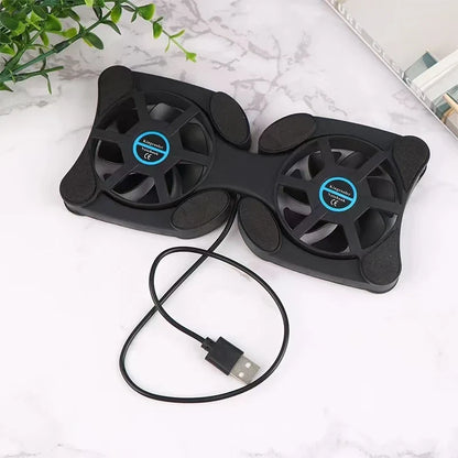 USB Mini Laptop Cooling Fan Stand - Foldable Notebook Cooler Pad, Radiator by Cooler Master, Computer Accessories
