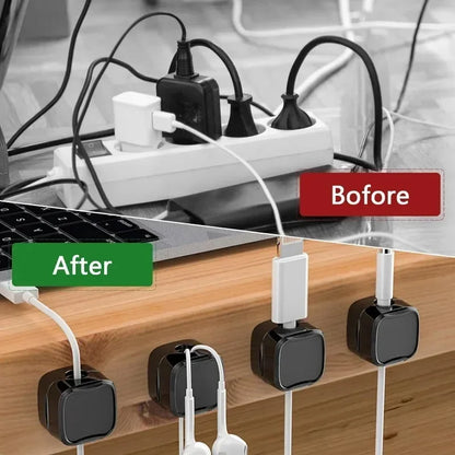 Magnetic Cable Clips – Adjustable Cord Holders for Desk Cable Management, 4/8/16/36PCS Organizer