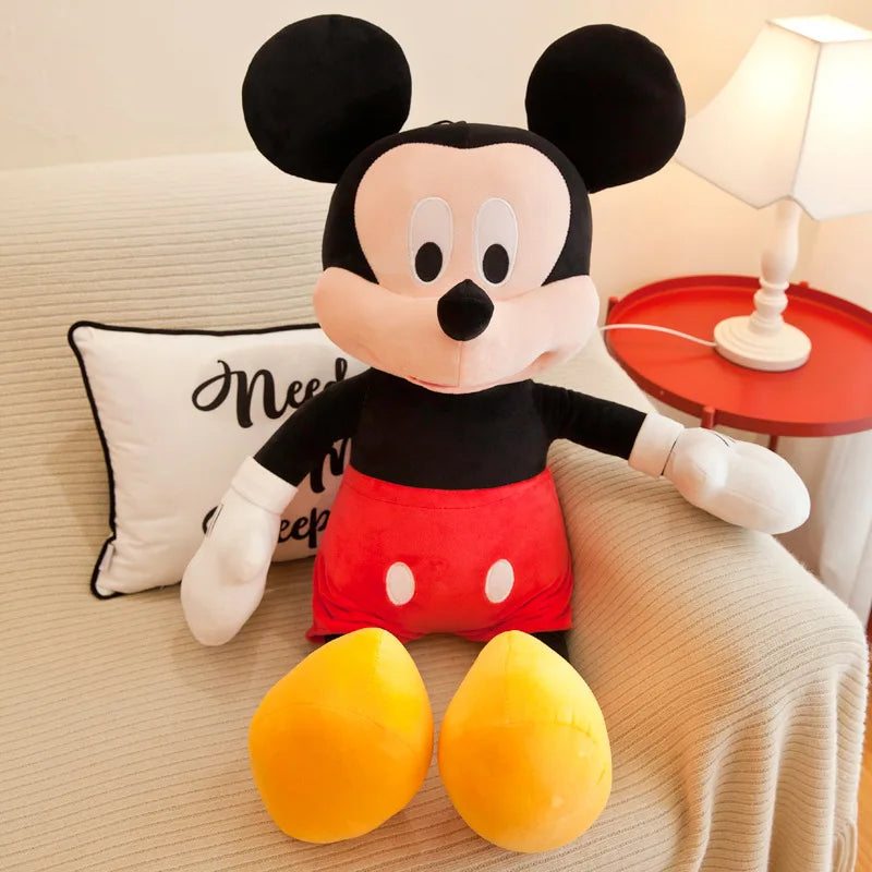 35cm Disney Mickey Mouse Plush Toy - Kawaii Anime Mickey and Minnie Stuffed Models, Decoration Dolls for Kids' Birthday Gifts