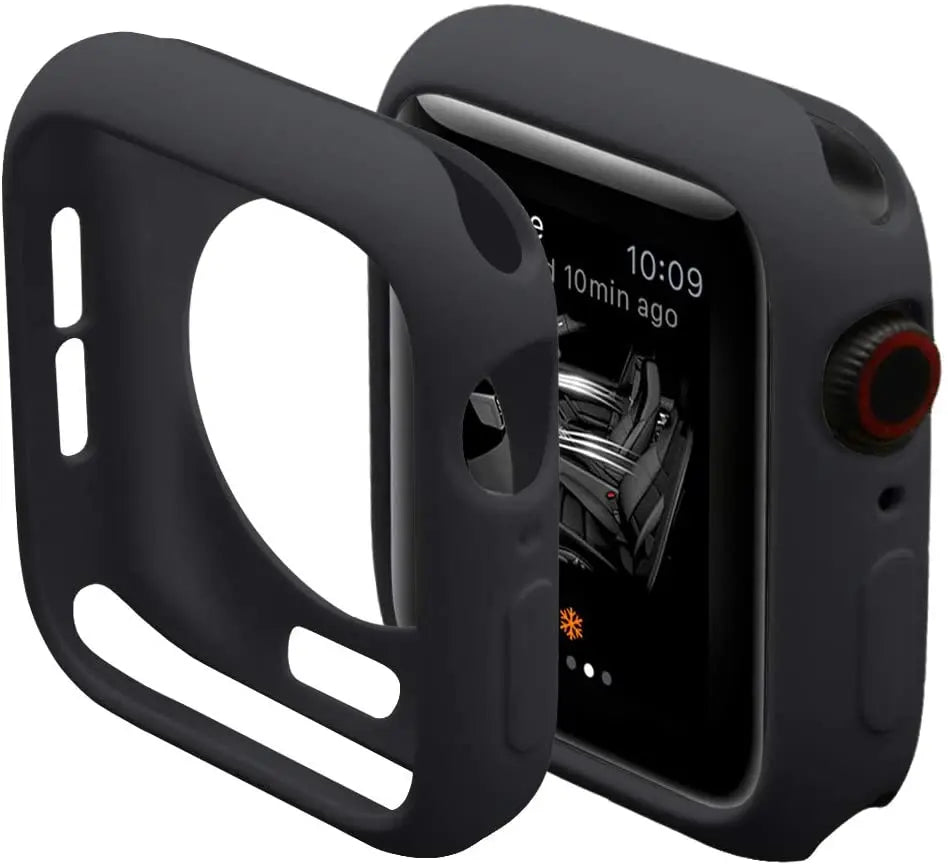 Apple Watch Silicone Case Cover - Soft Bumper Protective Accessory for Ultra 49mm Series 9 8 7 SE 6 5 45mm 41mm 44mm 40mm