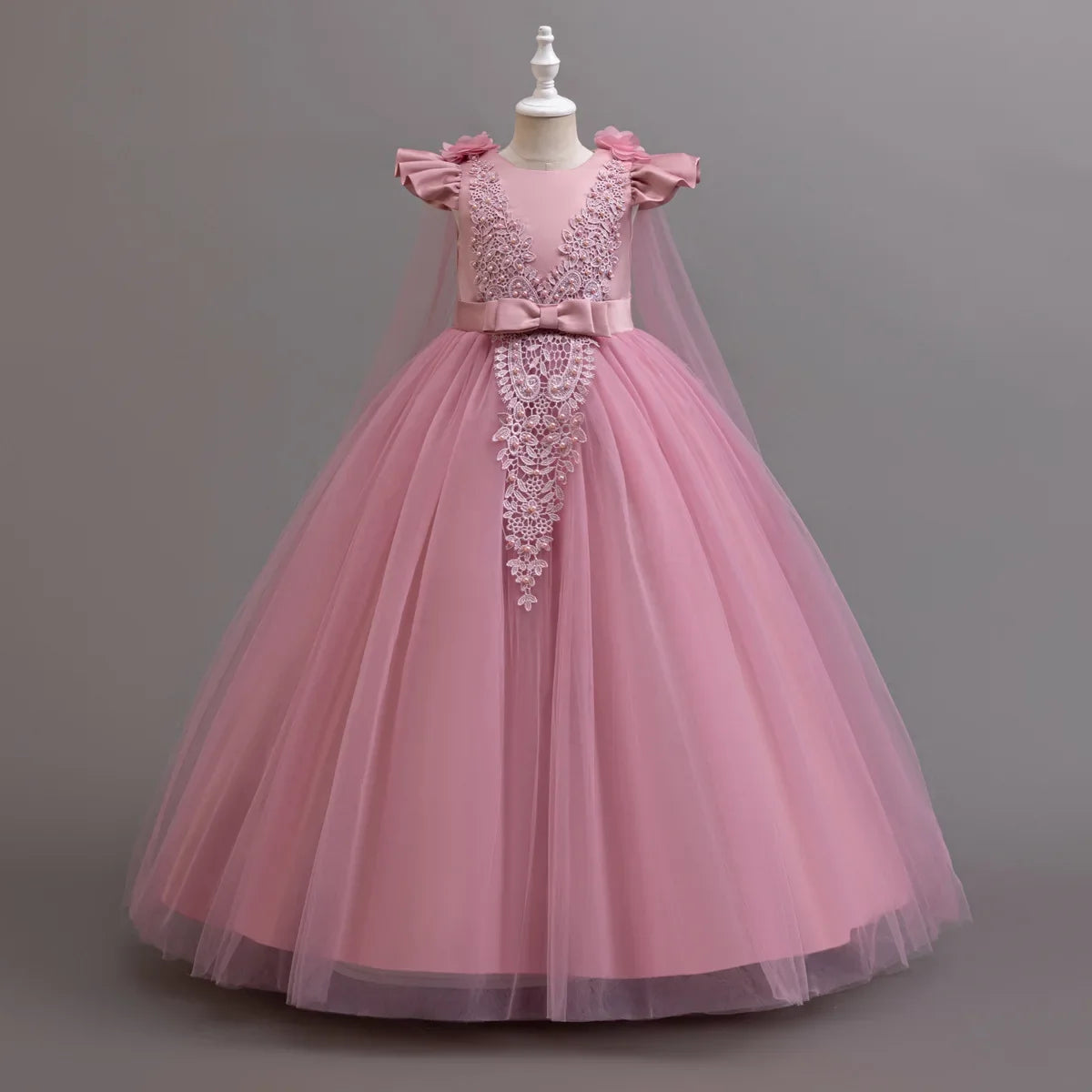 Girls Tulle Party Dress - Elegant Wedding, Dance & Christmas Dress for Kids Ages 4–12