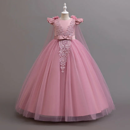 Girls Tulle Party Dress - Elegant Wedding, Dance & Christmas Dress for Kids Ages 4–12