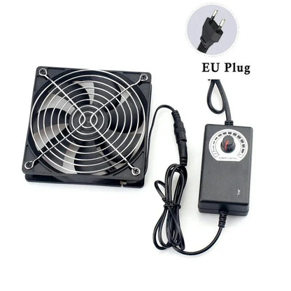 120mm 3000RPM Cooling Fan with Controller – 12V/220V Server, BTC Machine, Workstation Cabinet Radiator Fan