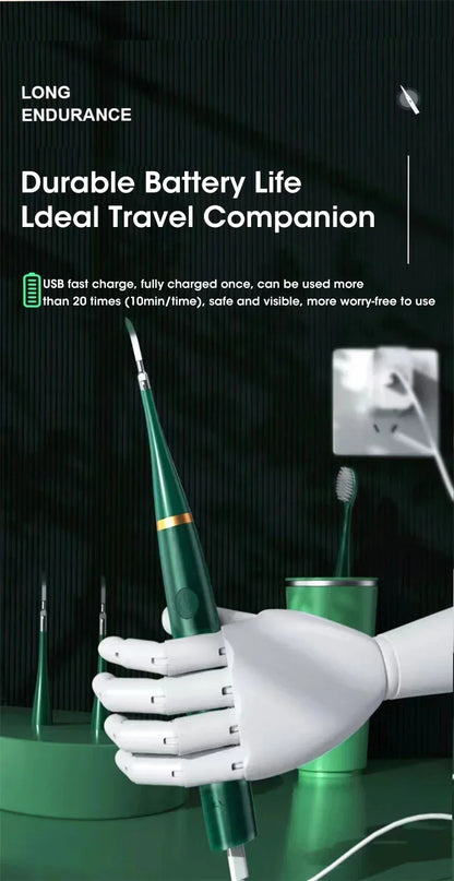 Electric Toothbrush with Sonic Cleaning – 3-in-1 Tartar Removal, Teeth Whitening, USB Charging, Replaceable Brush Head