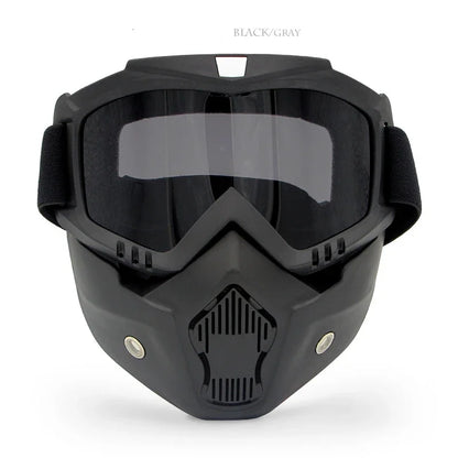 Versatile Tactical Face Mask with Detachable Protective Goggles – 6 Colors for Kids’ Outdoor Activities & Adventure Gifts