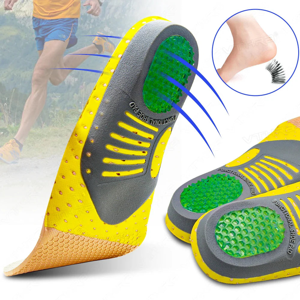 Krolik Orthotic Gel Insoles – Cushion Insert with Arch Support, Foot Pain-Relieving Insoles for Sneaker & Flat Feet, for Men & Women