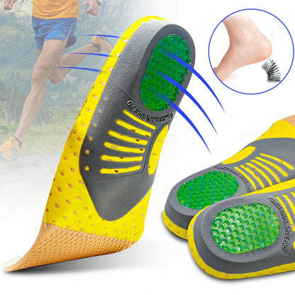 Krolik Orthotic Gel Insoles – Cushion Insert with Arch Support, Foot Pain-Relieving Insoles for Sneaker & Flat Feet, for Men & Women