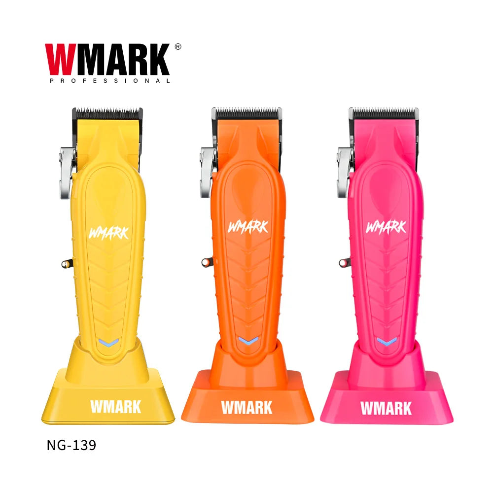WMARK Hair Clipper Set NG-139+NG-339 — Electric Clippers with Charging Base for Salon