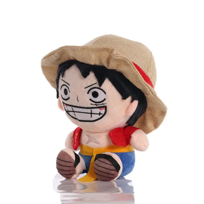 Japanese Anime One Piece Plush Toys — 25cm Luffy, Chopper, Ace & Roronoa Zoro Stuffed Dolls, Cute Cartoon Figure Kids Christmas Gift