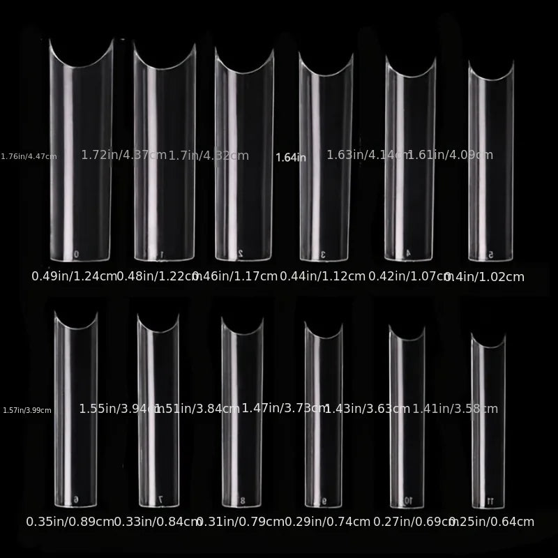 240 Clear Nail Tips – Coffin Shape Fake Toenail and Acrylic Nails, Half Cover Artificial Nail Set with Storage Box