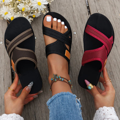 Women’s Fashion Sports Sandals – Mesh Breathable Flat Comfortable Indoor & Outdoor Versatile Summer Footwear