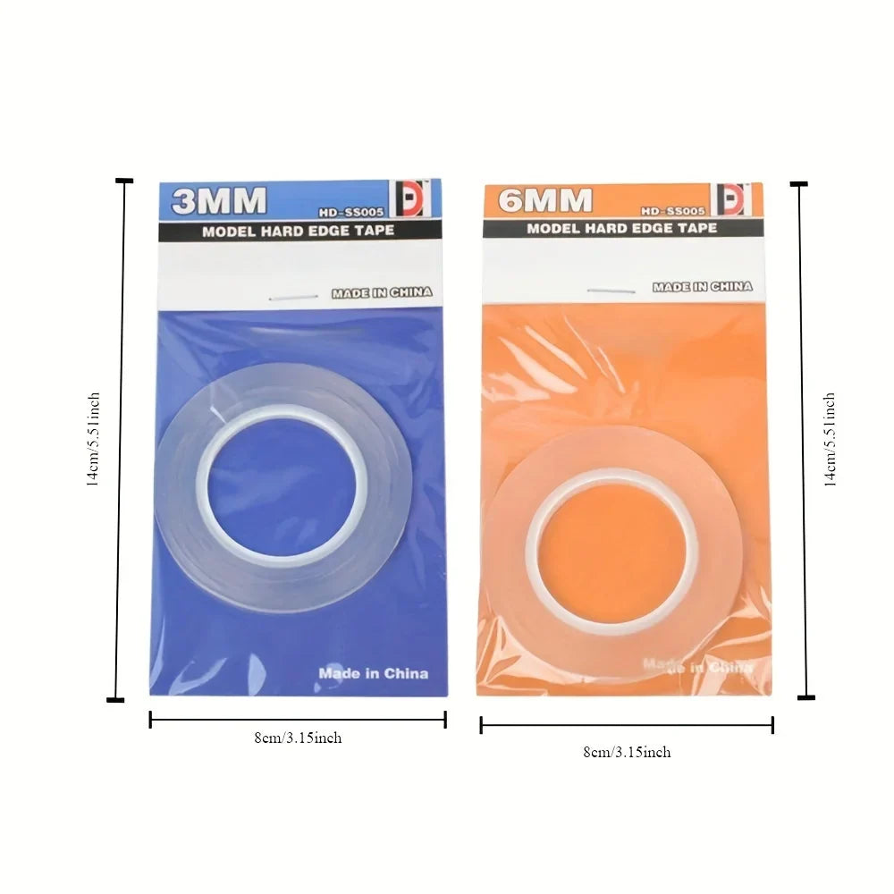 3mm & 6mm Model Scribing Guide Tape – Hard Edge Precision Line Tape for Hobby Cutting & DIY Model Tools