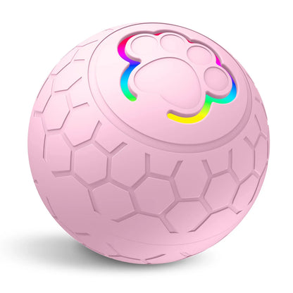 Smart Interactive Pet Ball - USB Automatic Rolling and Bouncing Toy with RGB Lights