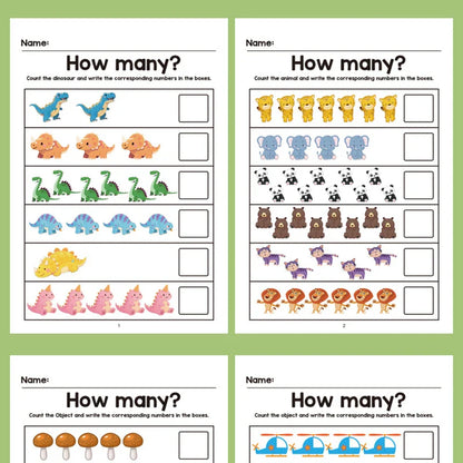 Interactive Preschool Math Workbook – Number Tracing, Addition & Subtraction Worksheets for Early Learning Activities