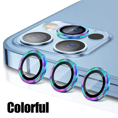 3PCS Metal Camera Lens Protectors – Glass Back Lens Protection Film for iPhone 15/15 Plus, 14/14 Pro Max, 13/13 Mini, 12/11