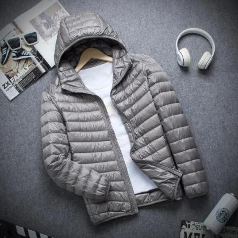 Men's Autumn & Winter Down Jacket – Fashion Hooded Slim Fit, Super Light & Warm Coat