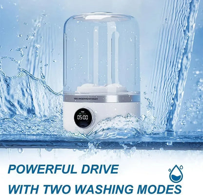 Wireless Portable Washing Machine – 1L Mini Underwear & Socks Cleaner with Dehydration Function