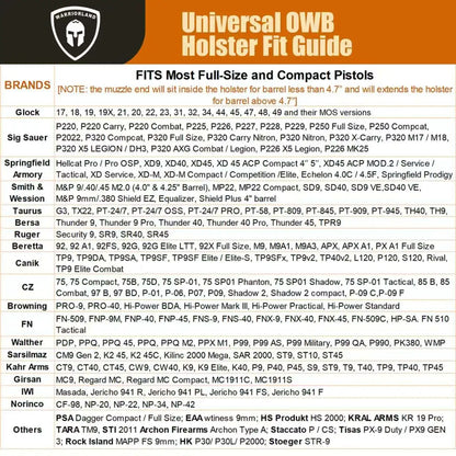 Universal Left-Hand Pistol Holster – Autolocking Polymer Case with Quick Draw Release