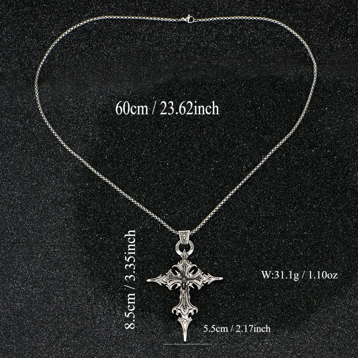 Retro Gothic Skull Cross Necklace - Personalized Halloween Pendant Jewelry for Men and Women