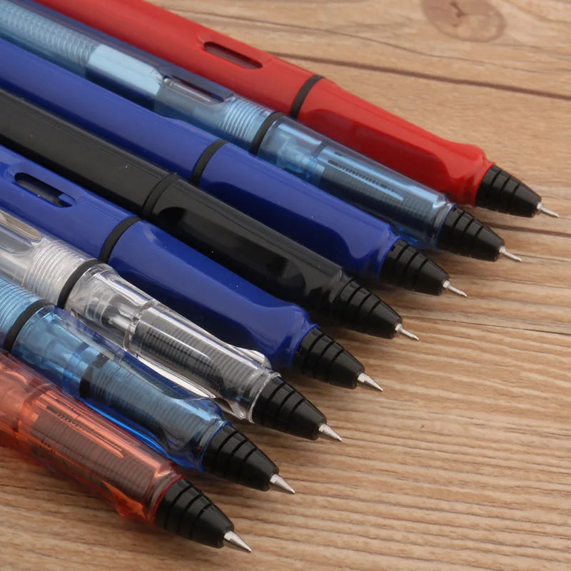 High Quality Transparent White Piston Fountain Pen with Bullet Nib 0.38mm/0.5mm for Office & School Stationery