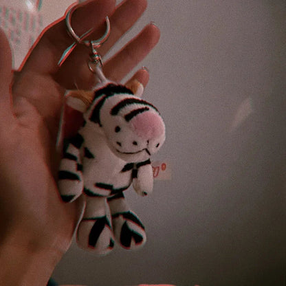 Cartoon Kawaii Animal Plush Keychain – Cute Small Animal Backpack Pendant, Creative Soft Toy Accessory