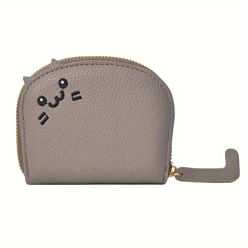 Cartoon Cat Wallet - Cute Faux Leather Multi-Card Coin Purse and ID Holder for Women