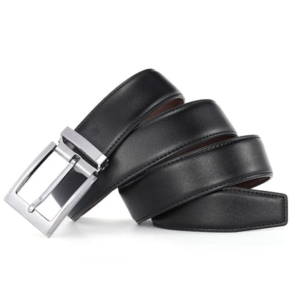 Men’s Pin Buckle Cowskin Leather Belt – High-Quality Designer Waist Strap, Luxury Fashion Accessory