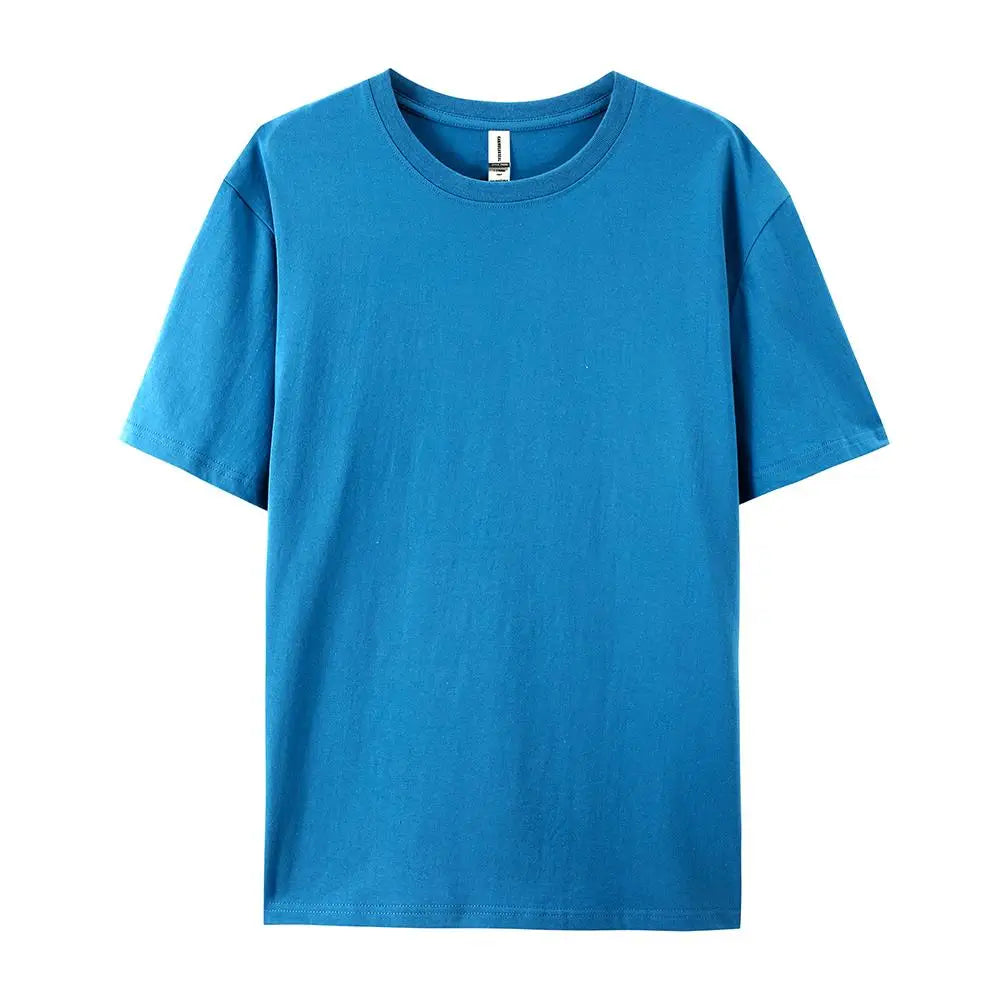 100% Cotton Solid Color T-Shirt – Unisex Short Sleeve Casual Breathable Summer Tee for Men & Women Fashion Wear