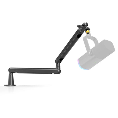 FIFINE Adjustable Low-Profile Desk Microphone Arm Stand – Suspension Boom with Cable Management for K688, Ampligame & AM8-BM88
