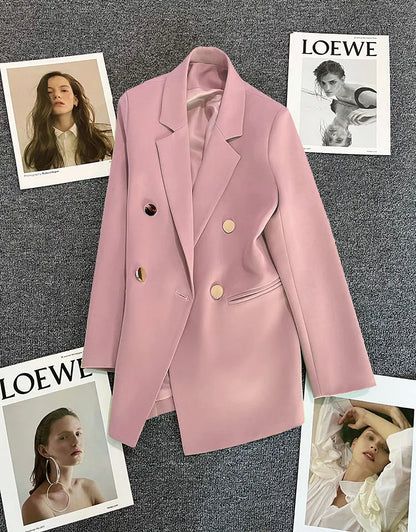 2023 Women's Elegant Single Button Blazer – Slim Fit Long Sleeve Office Jacket for Autumn & Winter