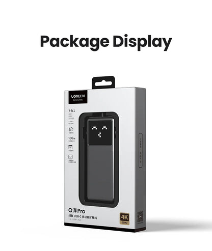 UGREEN 7-in-1 USB-C Hub – 4K HDMI, USB 3.0, RJ45 Gigabit Ethernet Docking Station for MacBook & Laptops