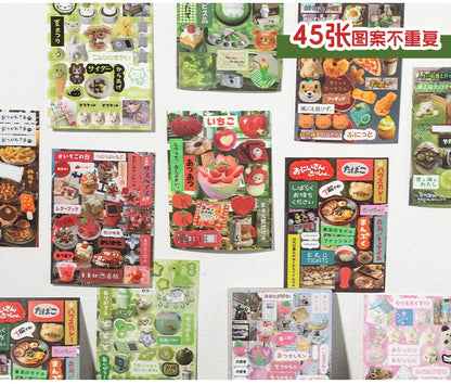 MINKYS 45 Sheets Retro Decorative Stickers – Laptop, Kpop, Toploader, Photocard Sticker Book, Kids Gift & School Stationery