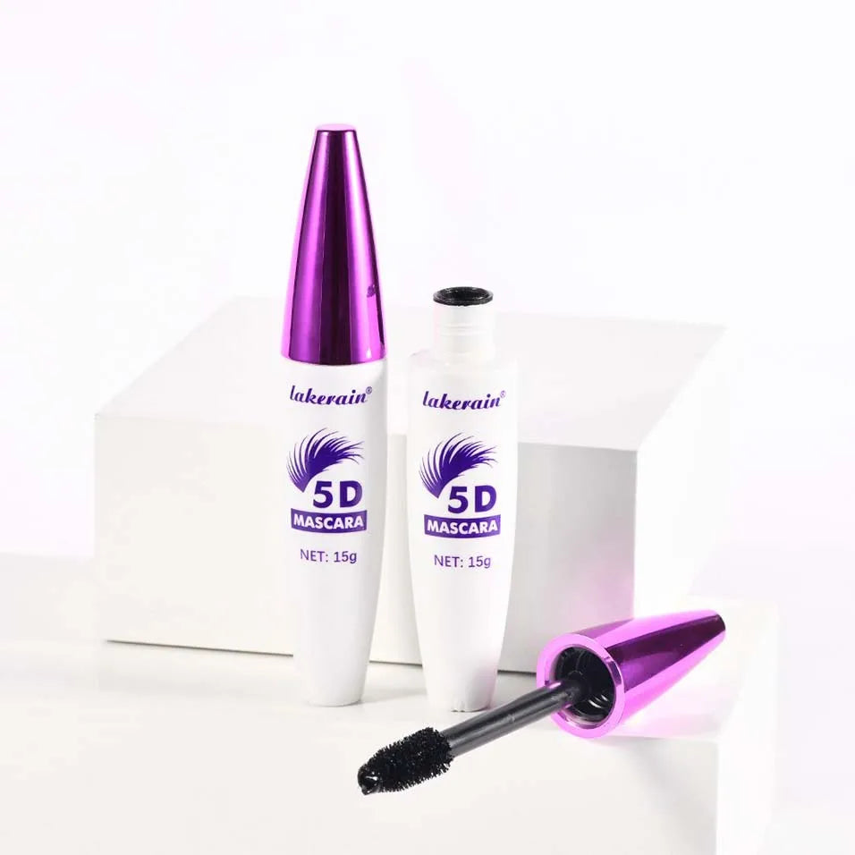 Red Wine Brown 5D Mascara — 3D Curling, Waterproof, Non-Smudge, Fast-Dry Eyelash Extension Makeup