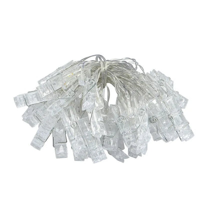 3M 20 LED Photo Clip Fairy String Lights - Card Holder Garland for Parties, Weddings & Home Decor