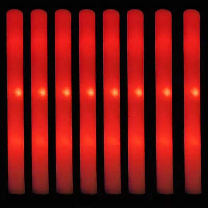 30 Pcs Foam LED Glow Sticks – Colorful Flashing Glow in the Dark Party Supplies for Weddings, Raves & Concerts