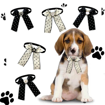 50/100pcs Polka Dot Dog Bow Ties – Cute Puppy Pet Necktie Grooming & Decoration Accessories for Dogs & Pets